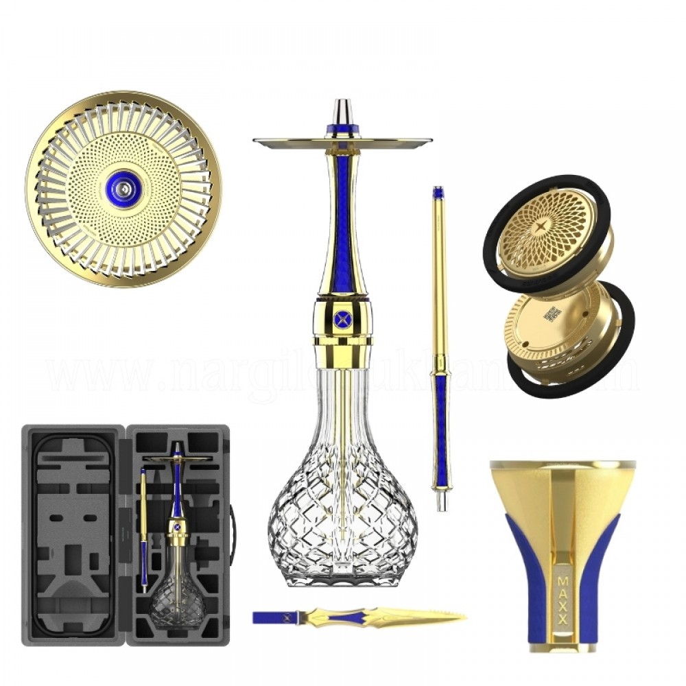 Maxx Royal Ocean Gold Nargile Full Set