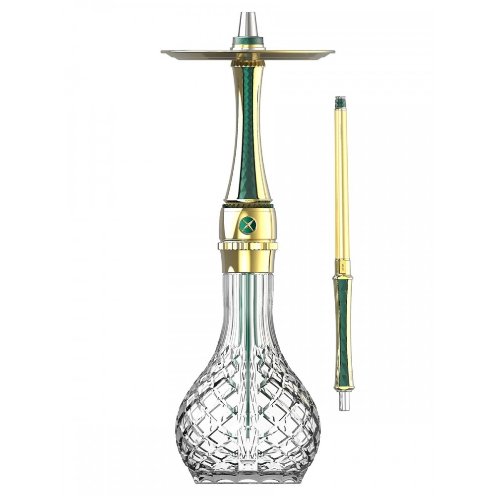Maxx Royal Emerald Gold Nargile Full Set