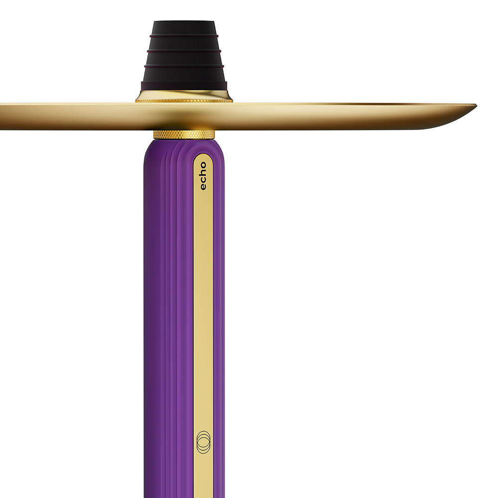 Alpha Hookah Echo Gold Jade Purple Mor Nargile Takımı 360 Tahliye