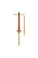 Alpha Hookah Echo Gold Ruby Red Kırmızı Nargile Takımı Gold Detaylı