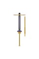 Alpha Hookah Echo Gold Sapphire Blue Mavi Nargile Takımı Gold Detaylı