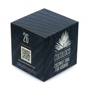 Cocoloco 26mm Küp Nargile Kömürü (1 KG) - %100 Doğal Hindistan Cevizi