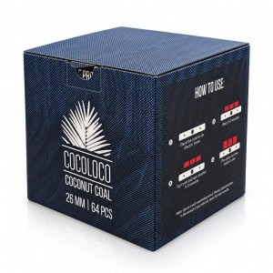 Cocoloco 26mm Küp Nargile Kömürü (1 KG) - %100 Doğal Hindistan Cevizi