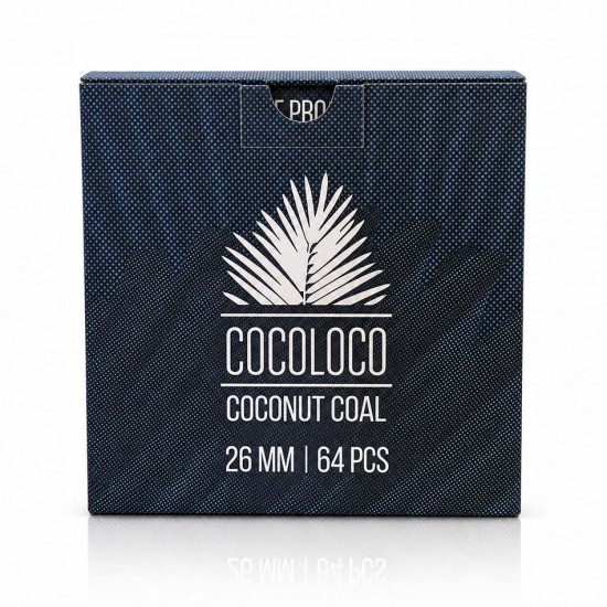 Cocoloco 26mm Küp Nargile Kömürü (1 KG) - %100 Doğal Hindistan Cevizi