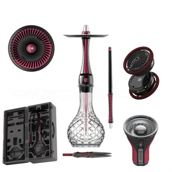 Maxx Royal Ruby Black Nargile Full Set