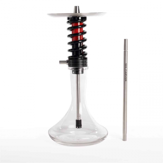 Shi Carver Acryl Red Black Nargile Takımı